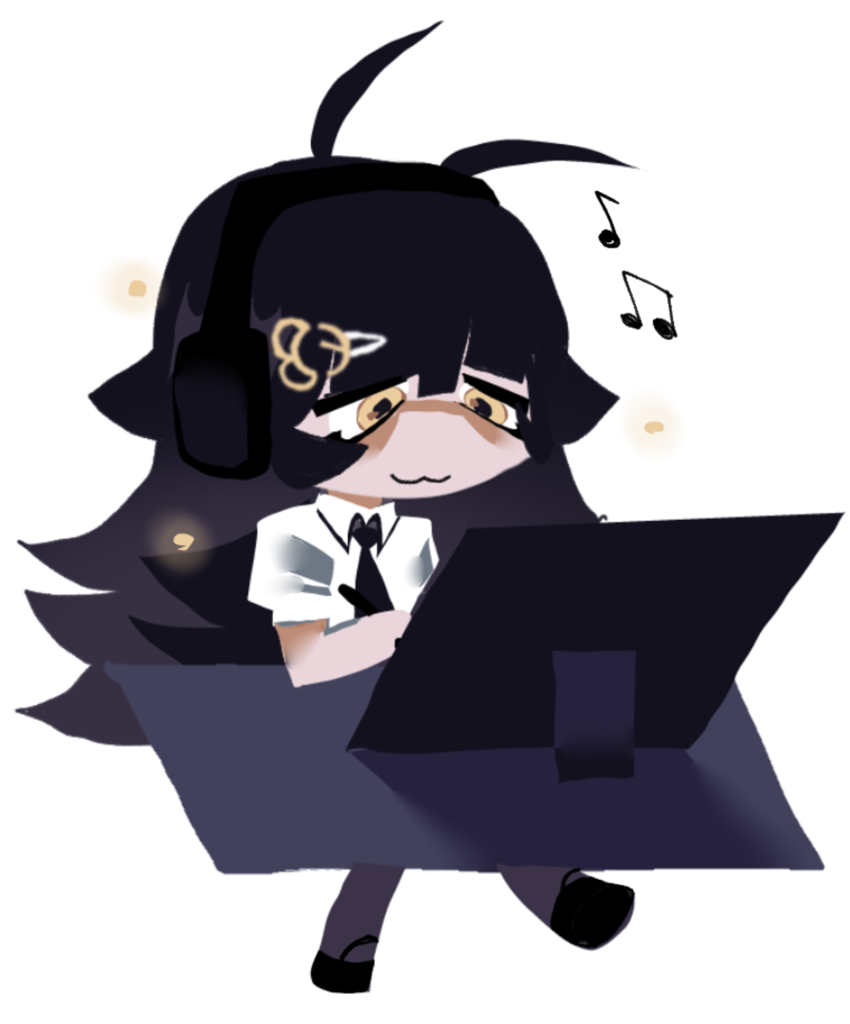 Lumi on a drawing tablet!